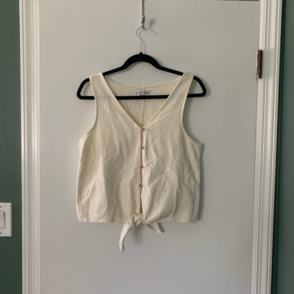 Texture & Thread x Madewell button-up tie tank top